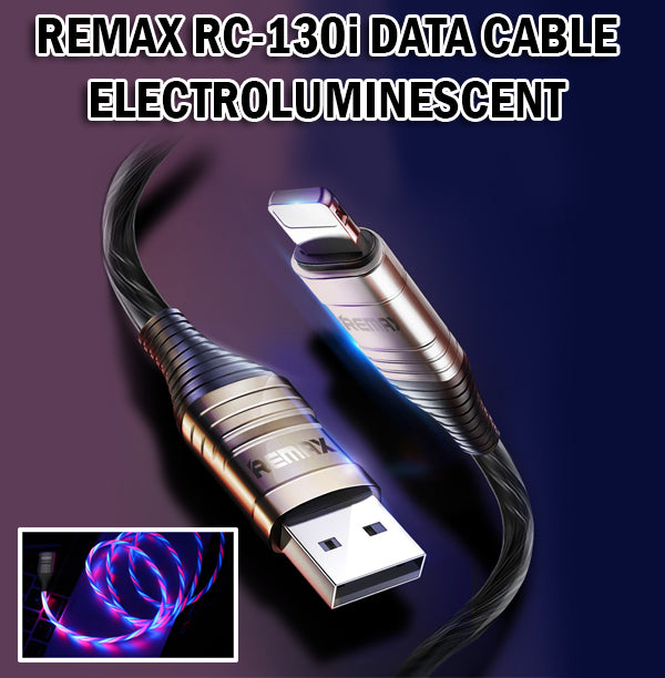 Remax Luminous EL Data Cable iPhone Lightning Wire Colourful Lights Ultimate Edition RC-130i
