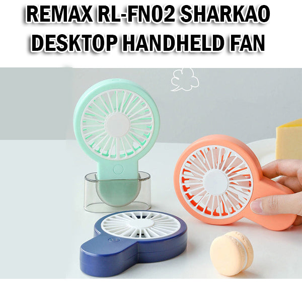 Remax Life Desktop Handheld Fan Portable Lightweight Light Travel RL-FN02 Sharkao Series