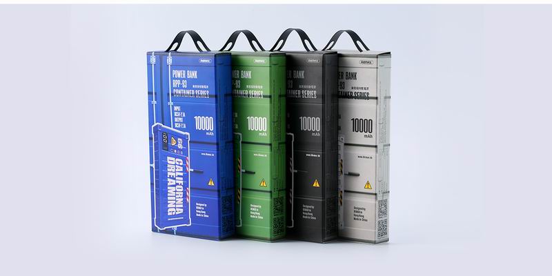 Remax RPP-93 Container Power Bank Powerbank 10000mAh Portable Charger Charging