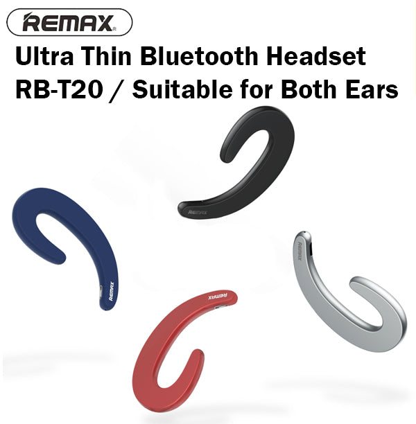 Remax RB-T20 Ultra Thin Bluetooth Headset Wireless Compatible iPhone Android iOS
