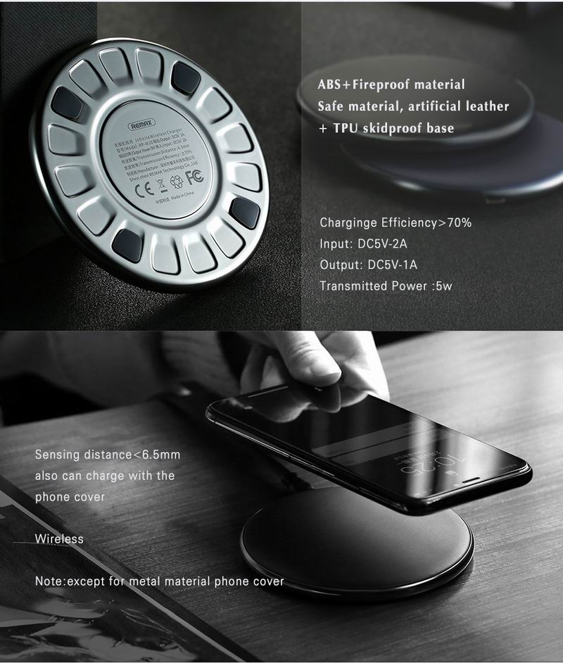 Remax RP-W10 Infinite Wireless Charging Charger Anti-Drop Durable Portable Light