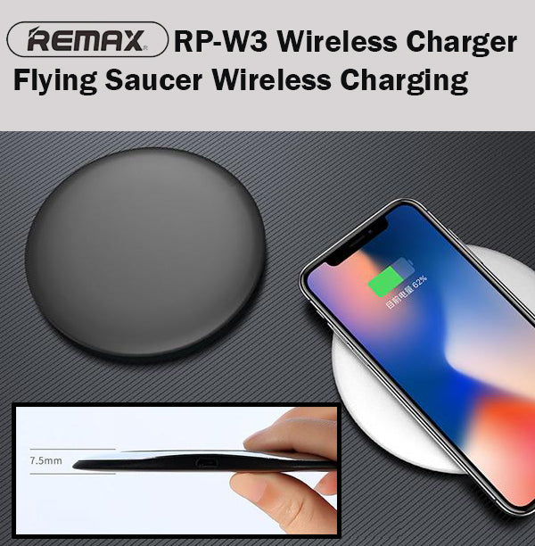Remax RP-W3 Flying Saucer Wireless Charger Charging Phone iPhone Samsung Android