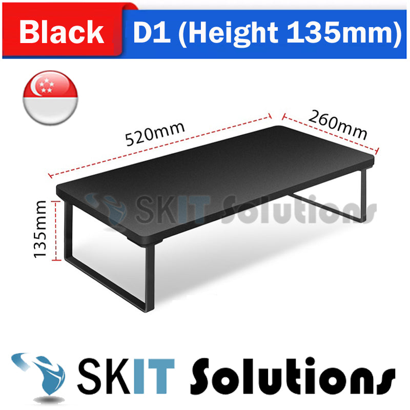 XGEAR Saiji D1 Monitor Laptop Stand TV Computer iMac Printer Riser Height 80mm / 135mm (520 x 260mm)