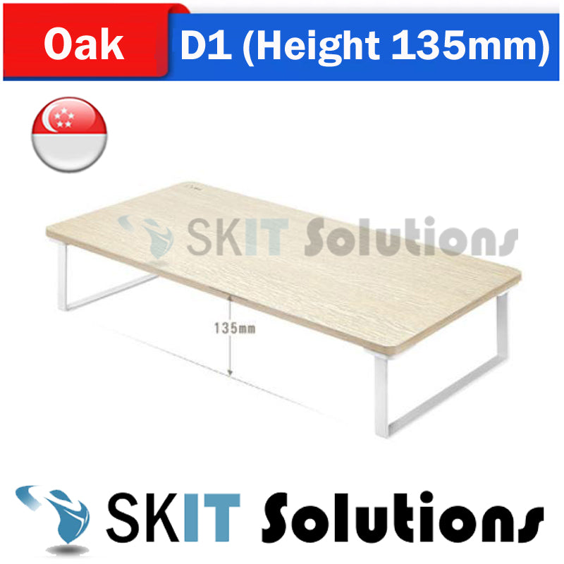 XGEAR Saiji D1 Monitor Laptop Stand TV Computer iMac Printer Riser Height 80mm / 135mm (520 x 260mm)