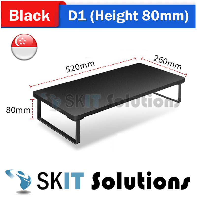 XGEAR Saiji D1 Monitor Laptop Stand TV Computer iMac Printer Riser Height 80mm / 135mm (520 x 260mm)