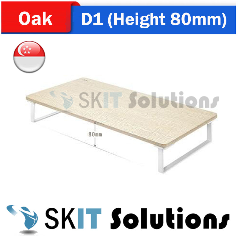 XGEAR Saiji D1 Monitor Laptop Stand TV Computer iMac Printer Riser Height 80mm / 135mm (520 x 260mm)