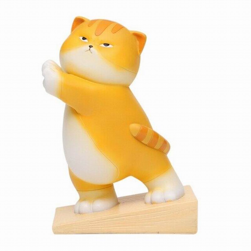 Cute Cartoon Big Cat Door Stopper Safety Bookend Prevent Sliding Non-Scratch Wedge Floor Home Office