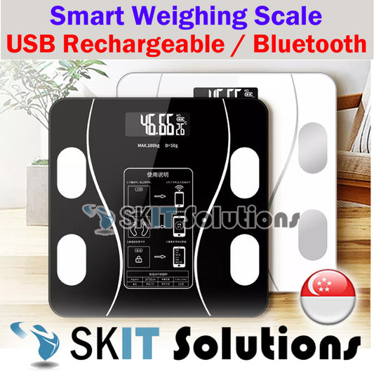 Rechargeable APP Bluetooth Digital Weighing Smart Weight Scale Body Fat Composition Machine Monitor