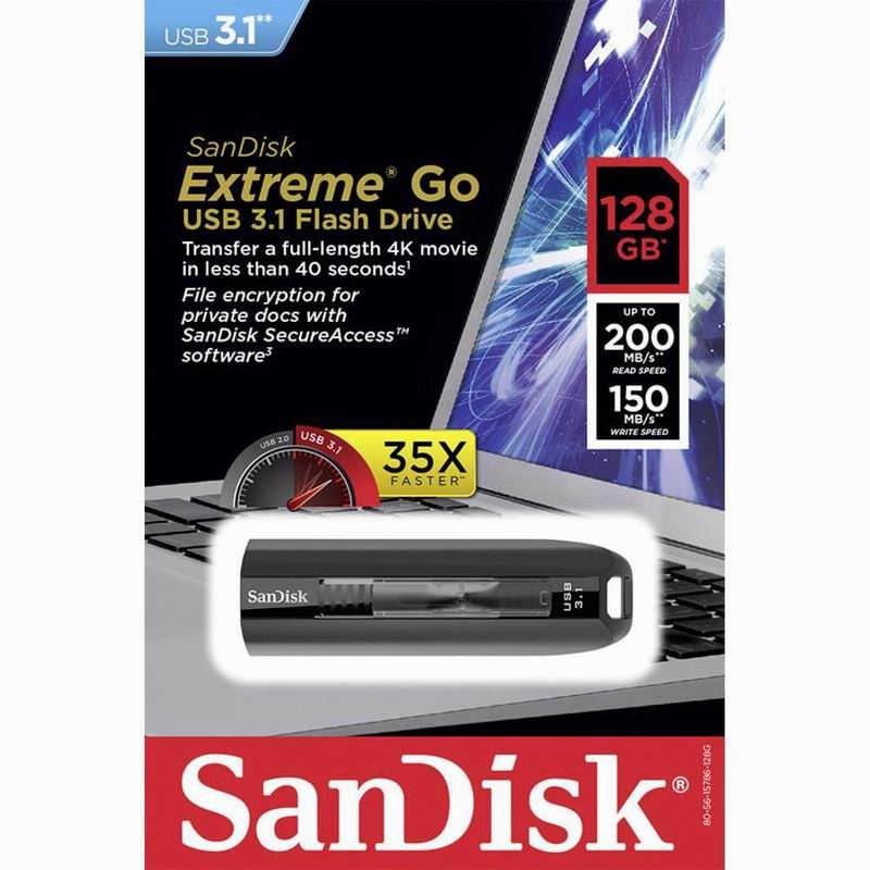 SanDisk Extreme Go USB 3.1 64GB 128GB Flash Drive Thumb Pen Memory Card Stick
