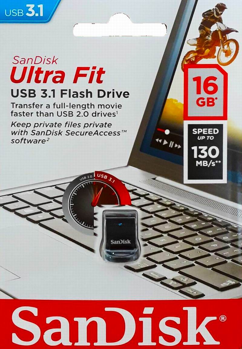 Sandisk Ultra Fit USB 3.1 Flash Drive 16GB 32GB 64 GB 128GB Thumb Drive