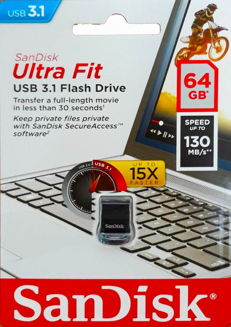 Sandisk Ultra Fit USB 3.1 Flash Drive 16GB 32GB 64 GB 128GB Thumb Drive