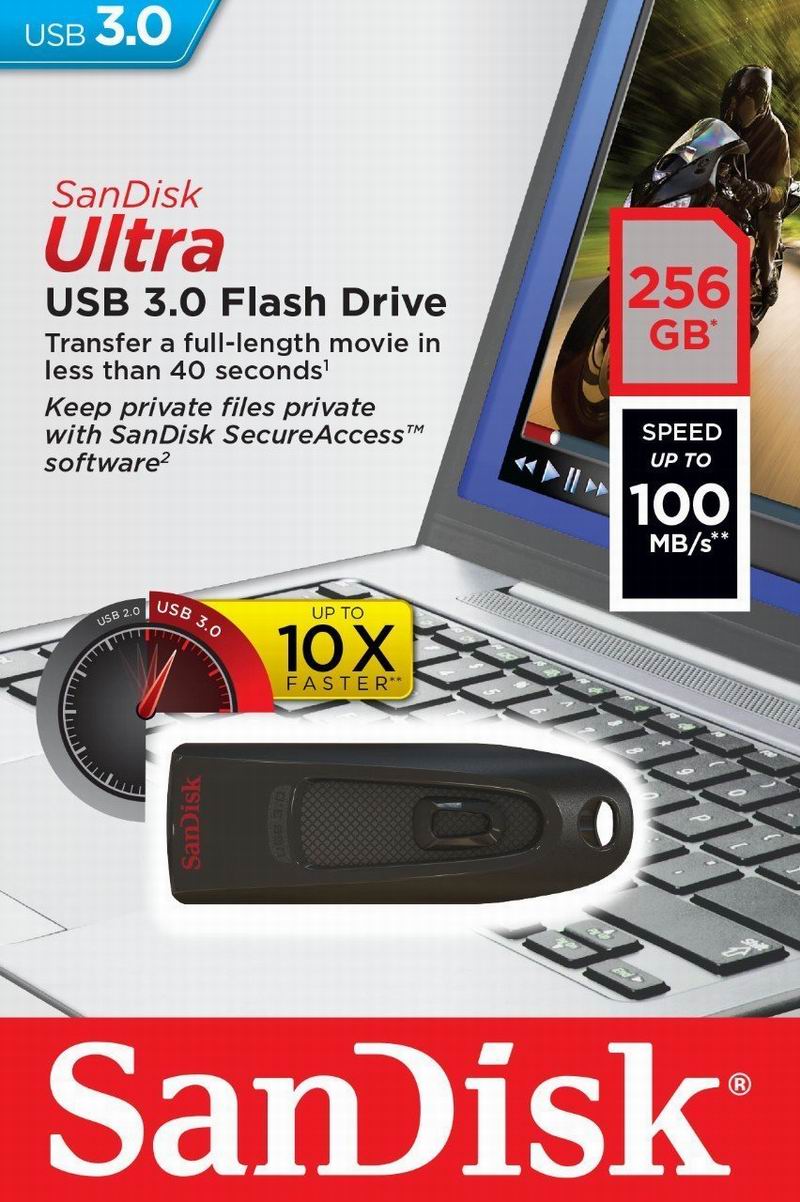 SanDisk Ultra USB 3.0 32GB 64GB 128GB 256GB Flash Drive USB Thumbdrive Pendrive