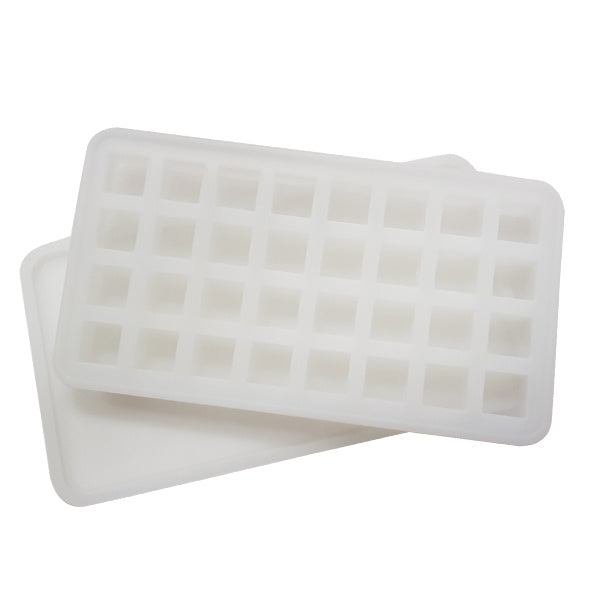 Silicone Ice Mould Tray with Lid 32 Compartments Easy Twist Dishwasher Safe