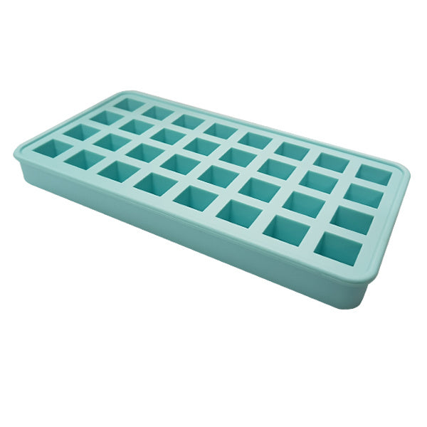 Silicone Ice Mould Tray with Lid 32 Compartments Easy Twist Dishwasher Safe