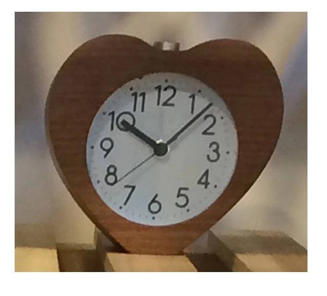 Wooden Heart Alarm Clock Silent Night Light No Ticking Backlight Snooze Clocks