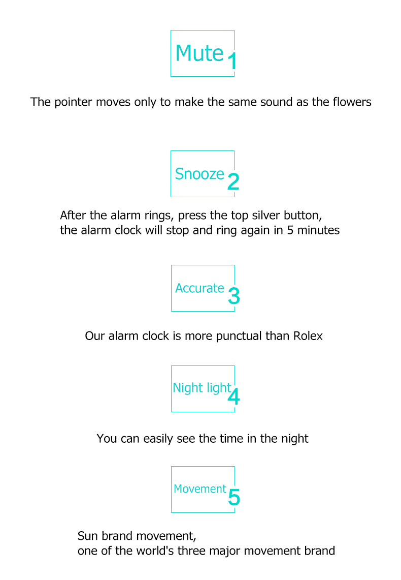 Wooden Heart Alarm Clock Silent Night Light No Ticking Backlight Snooze Clocks
