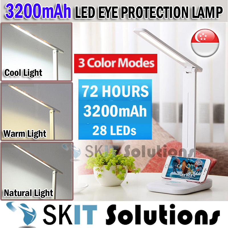 Adjustable LED Table Lamp Eye Care Protection Shield Light Dimmable Bedside Desk Study Work Reading