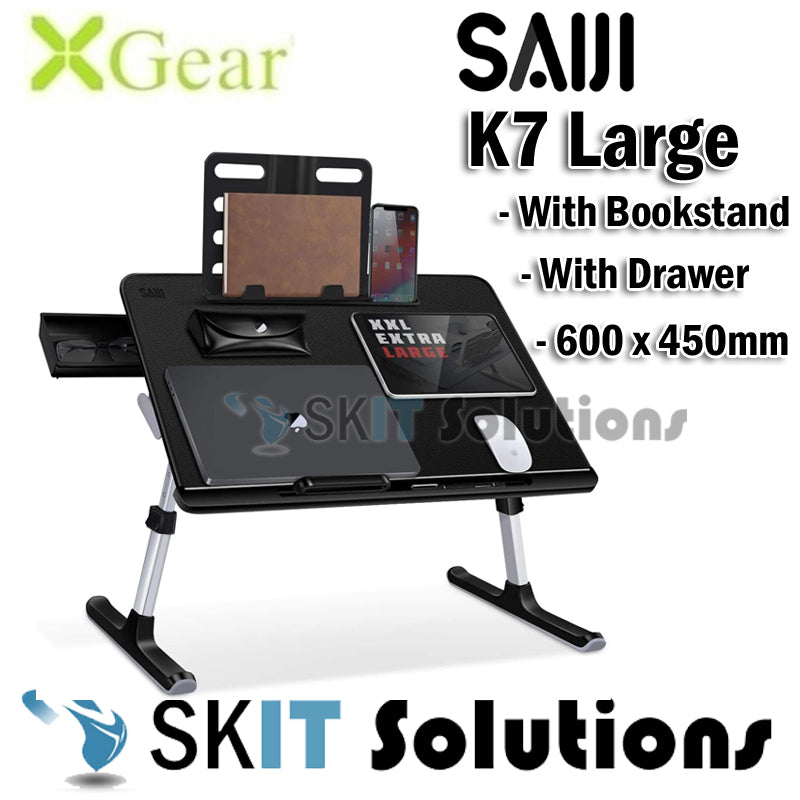 Xgear Saiji K7 Large Foldable Laptop Table Study Lap Desk Stand Adjustable Height Angle★Book Drawer★      Edit Item Info     Images     Options     Multi-Language