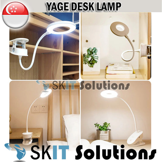 Rechargeable USB Led Table Desk Lamps Light 3 Modes Clip Reading Built In Battery Light Weight