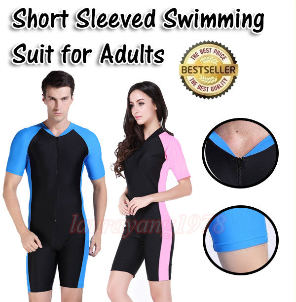1007 Adult Short Sleeve Snorkel Diving Swimming Suit