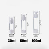 Travel Press Type Mini Vacuum Airless Spray/Lotion Pump Bottle Empty Refillable Cosmetic Body Cream Storage Dispenser