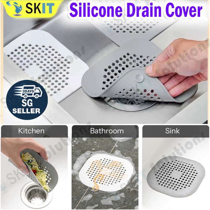 Silicone Drain Cover Sink Strainer Filter Sink Plug Strainer Anti-Blocking Hair Catcher Stopper Trap