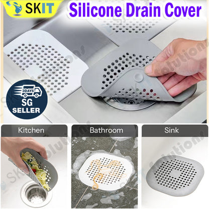 Silicone Drain Cover Sink Strainer Filter Sink Plug Strainer Anti-Blocking Hair Catcher Stopper Trap
