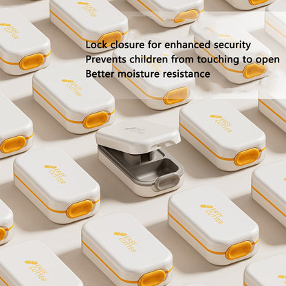Adjustable Pill Cutter Splitter Crusher with Storage Box Medicine Tablet Easy Divider Organizer Case