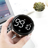 Diamond Shape Rotation Countdown Timer Large LCD Display LED Magnetic Stop Watch Rotary Alarm Clock Stopwatch Cooking