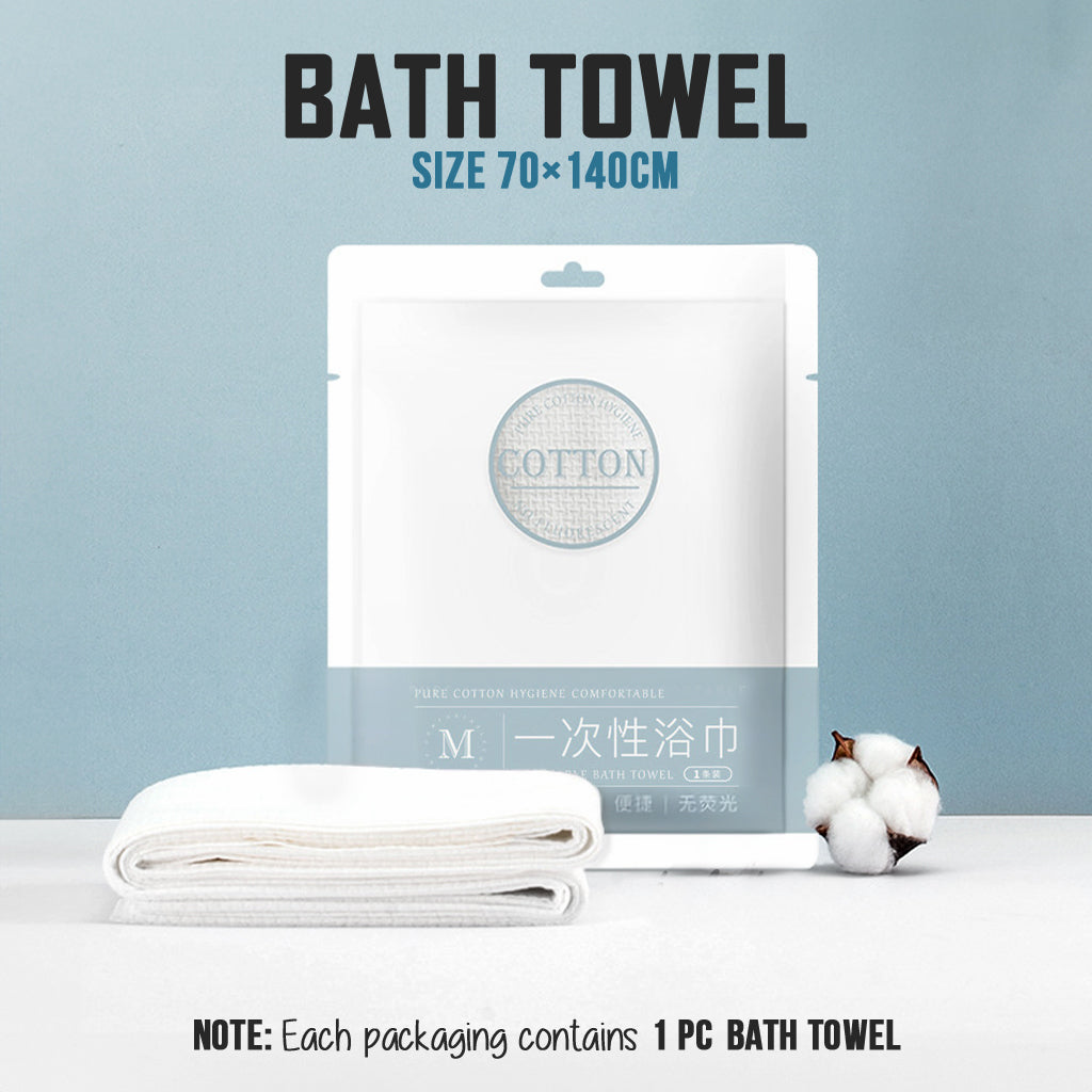 【BUNLDE OF 5】Travel Disposable Bath Towel Face Towel For Hotel Business Trip Uncompressed Set Travel Essentials