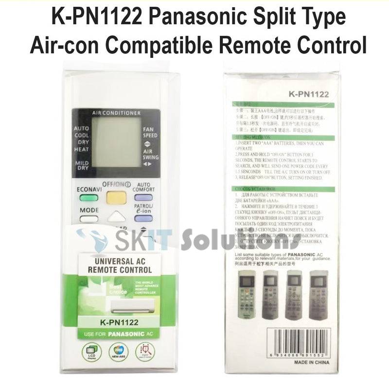 K-PN1122 Universal Replacement Panasonic Aircon Remote Control AC Air Con A75C A75C3708 A75C3758