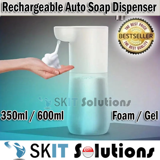 350/600ml Automatic Soap Dispenser Foam/Liquid Gel Hand Free Touchless Smart Auto Dish for Bathroom