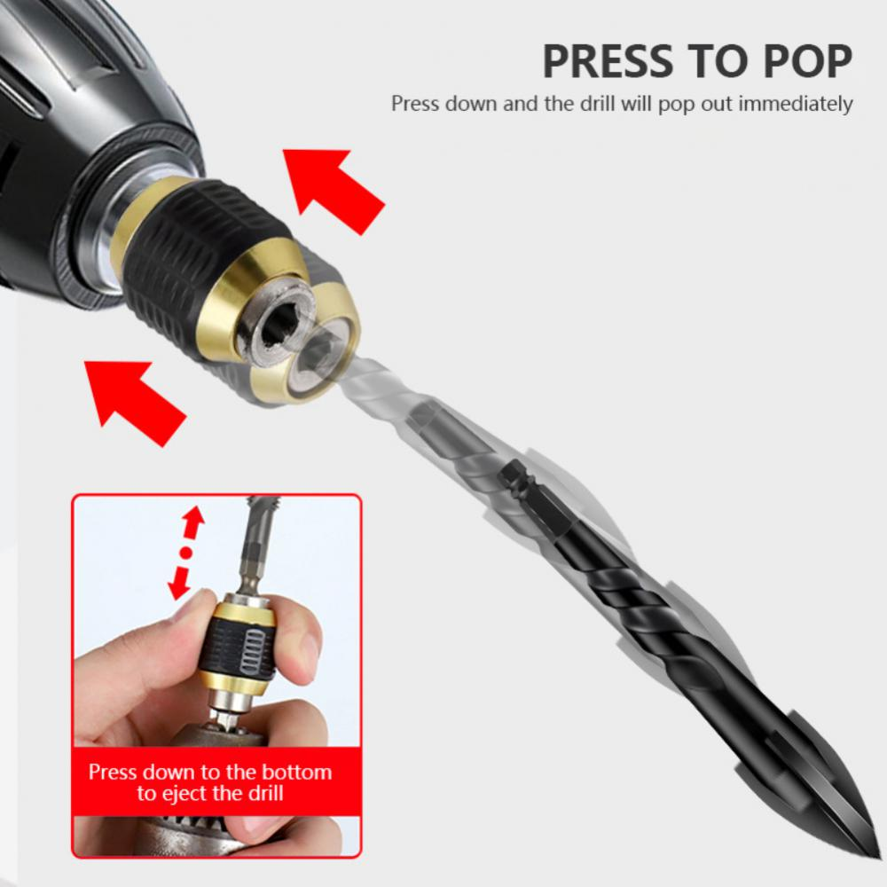 Pop Up Quick Coupling Release Converter Self-locking Hexagonal Handle Drill Screw Driver Power Tool