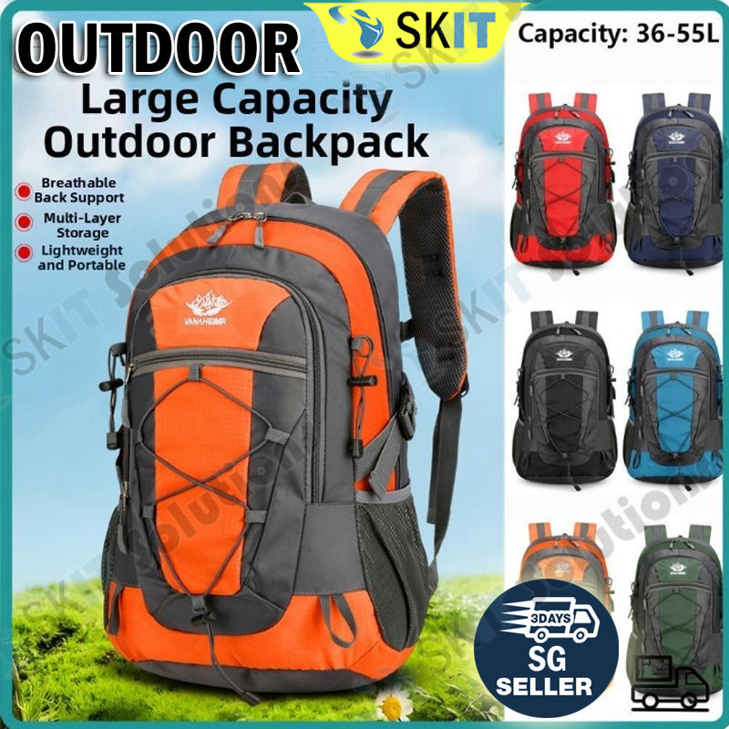 36-55L Hiking Backpack Waterproof Lightweight Large Capacity Outdoor Camping Travel Bag Men Women
