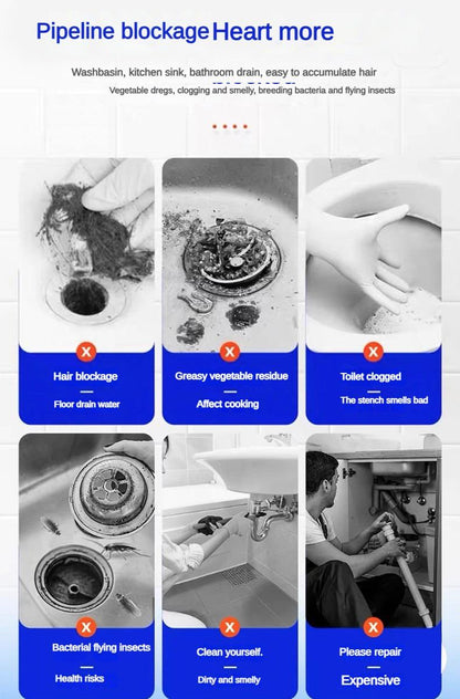 500ml Duer Pipe Dredge Gel Powerful Clog Remover for Toilet Kitchen Sewer Drain Cleaner Deodorizer