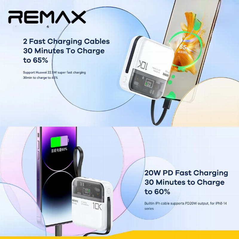 [CCC Certified] REMAX RPP-602 10000mAh / RPP-603 20000mAh Power Bank PD20W + QC22.5W Fast Charging 3C LOGO PowerBank