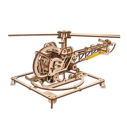 Ugears Mini Helicopter 3D Mechanical Model Wooden Puzzle DIY Kits