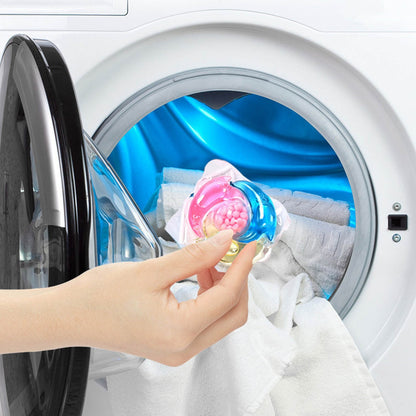 60Pcs 4 in 1 Laundry Beads Detergent Capsule Pods Bacteria Removal Fabric Softener Wash Clothes