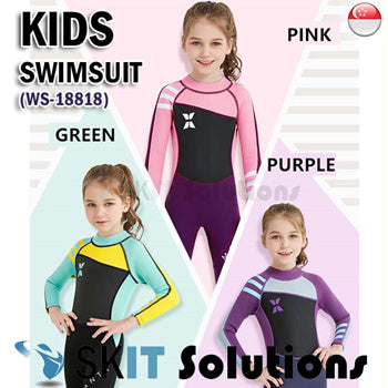 KIDS Thick Swimsuit ★ WS-18818 Long Sleeve Swimming Costume Wear Suit Diving ★ Swim Clothes Boy and Girl
