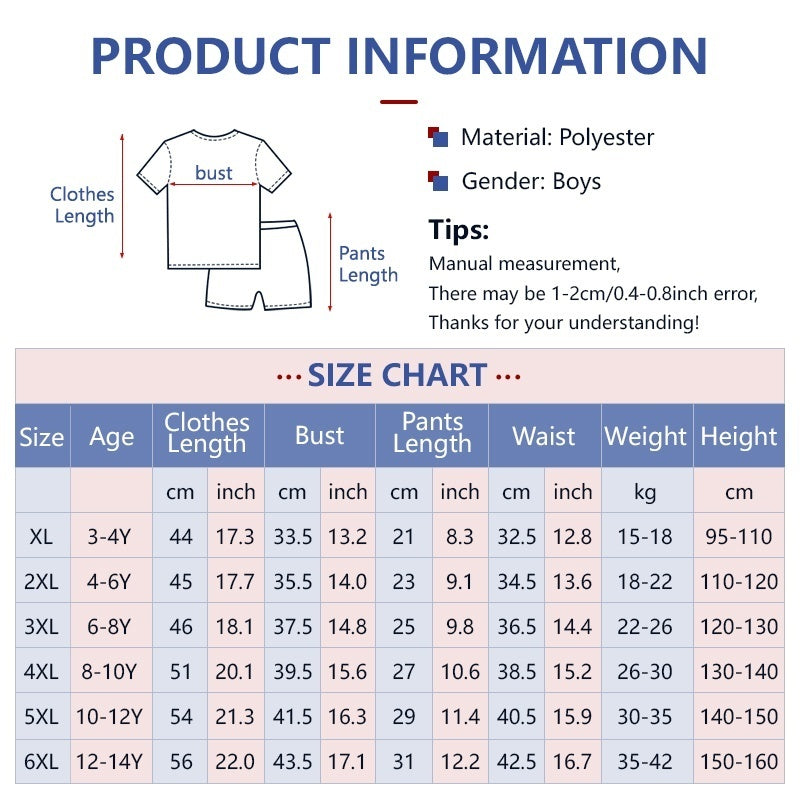 2PCS Boys Swimsuit Kids Swimwear Set Quick Dry Rash Guard Swim Trunks+Top Swimming Suit Wear 3-14Yrs