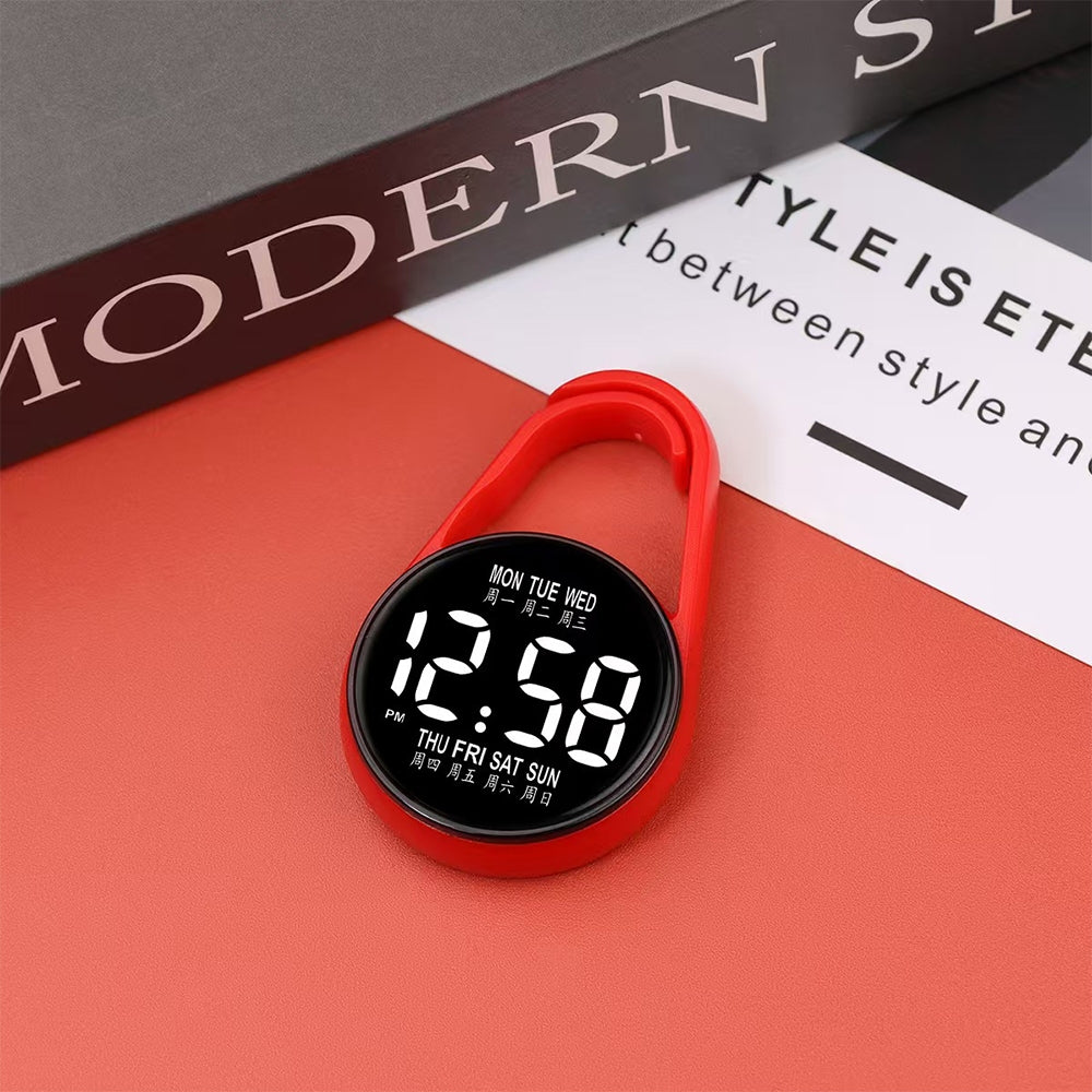 Portable LED Luminous Mini Electronic Pendant Watch Waterproof Student Exam Keychain Watch