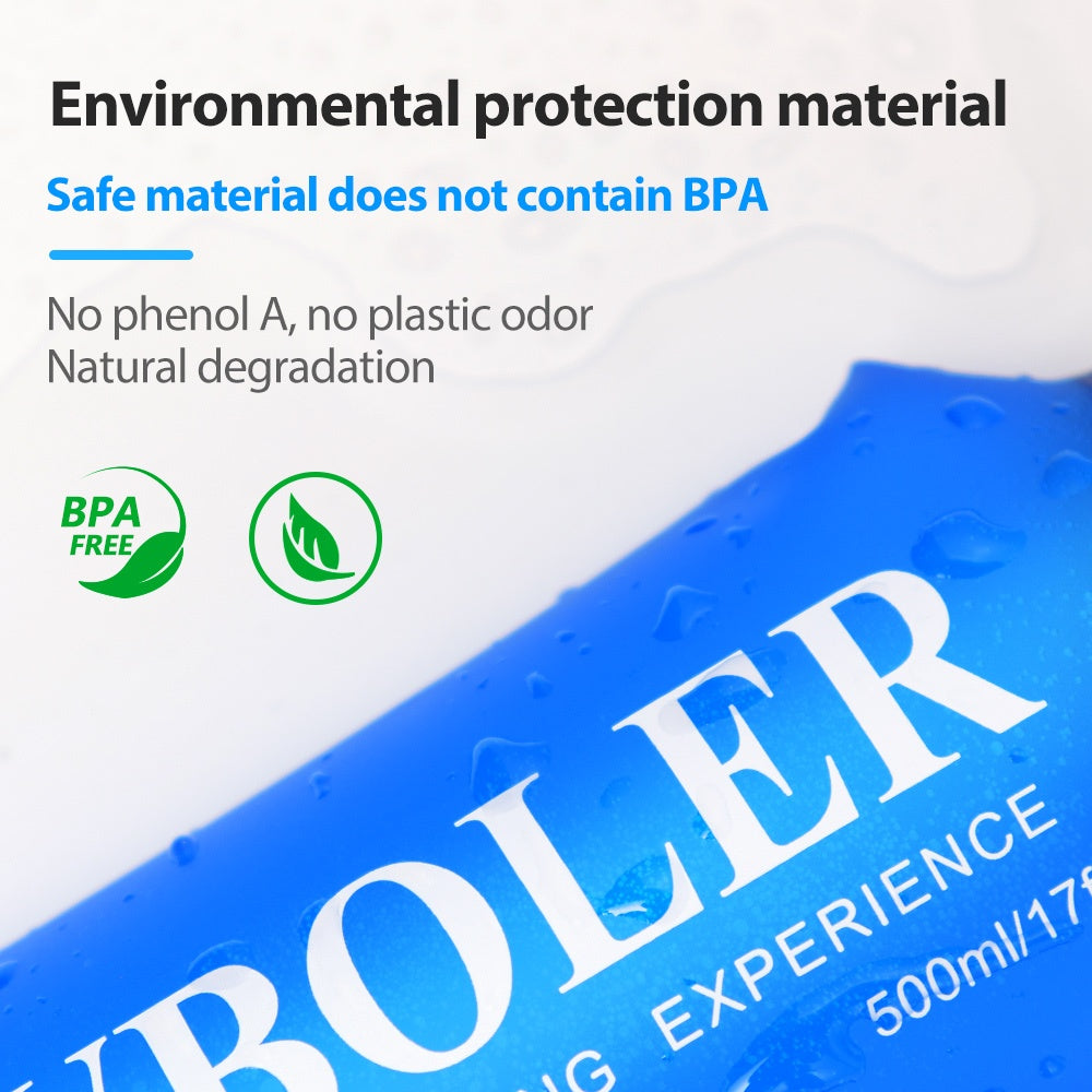 NEWBOLER TPU Soft Silicone Flask Foldable Water Bottle 150ml 250ml 500ml 750ml for Outdoor Sports