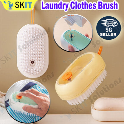 Laundry Clothes Cleaning Brush Refillable Liquid Detergent Soap Soft Bristles Household Clean Shoe