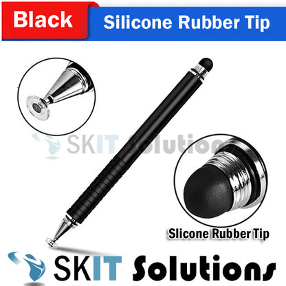 Silicone Rubber/Conductive Cloth Tip 2in1 Passive Capacitive Stylus Touch Pen Tablet Drawing Pencil