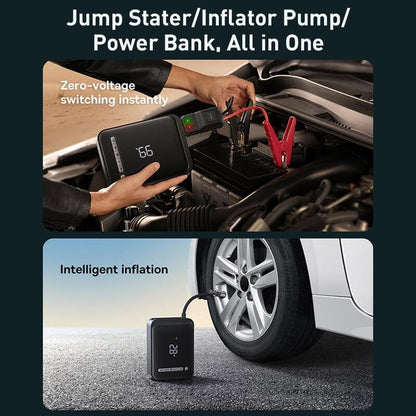 Baseus Super Energy 2-in-1 Jump Starter 1000A Air Compressor Inflator Pump Car Power Bank Emergency Battery Jumpstarter