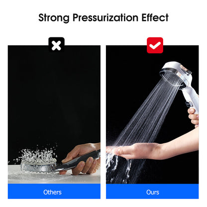 4 Modes High Pressure Showerhead with Filter Strong Powerful Pressurized Booster Shower Head Nozzle Sprayer Sprinkler