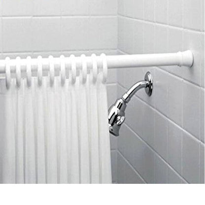 Curtain Rod Pole Laundry Shower Practical Stainless Steel Round Head Extendable Telescopic Tension Rod 2.5cm Diameter