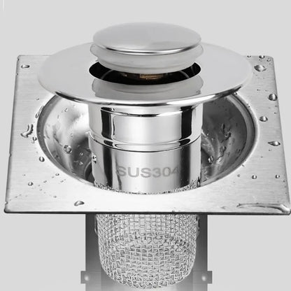 Stainless Steel Washbasin Plug Drain Filter Strainer Anti Odor Pop Up Core Stopper Hair Catcher Sink