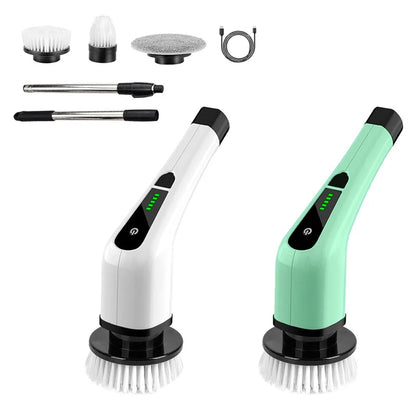 9 in 1 Electric Spin Scrubber Rechargeable Cleaning Brush Set with Replaceable Heads Tile Bathroom