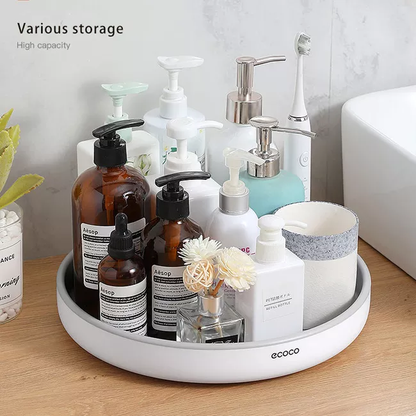 Ecoco 360 Rotating Tray Spice Rack Kitchen Organizer Turntable Seasoning Storage Shelf Lazy Susan